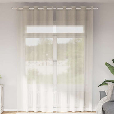 Tende Vidaxx voile con occhielli 2 pz 140x300 cm crema