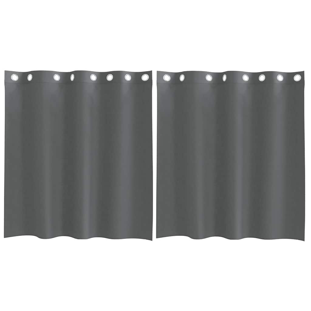 Tende Vidaxx voile con occhielli 2 pz 140x140 cm grigio scuro
