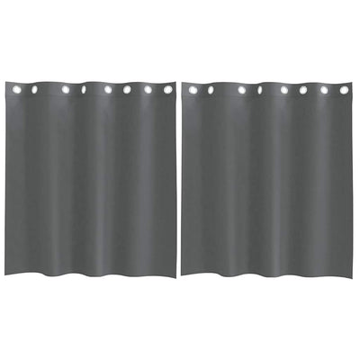 Tende Vidaxx voile con occhielli 2 pz 140x140 cm grigio scuro