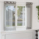 Tende Vidaxx voile con occhielli 2 pz 140x140 cm grigio scuro