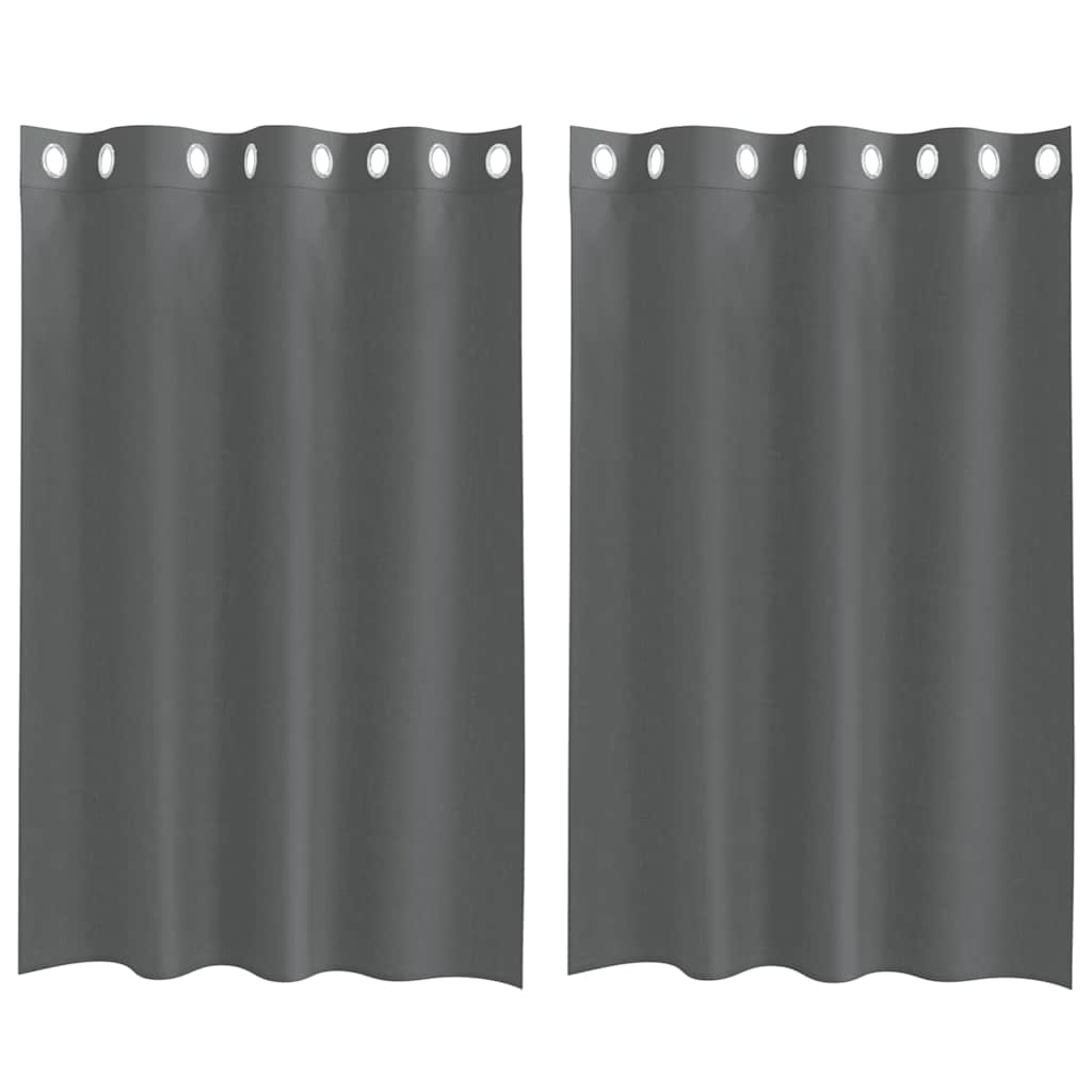 Tende Vidaxx voile con occhielli 2 pz 140x175 cm grigio scuro