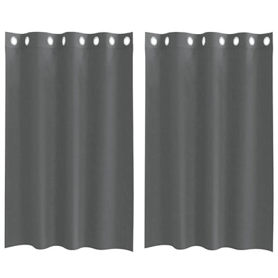 Tende Vidaxx voile con occhielli 2 pz 140x175 cm grigio scuro