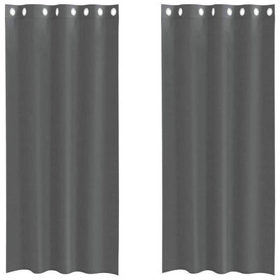 Tende Vidaxx voile con occhielli 2 pz 140x225 cm grigio scuro