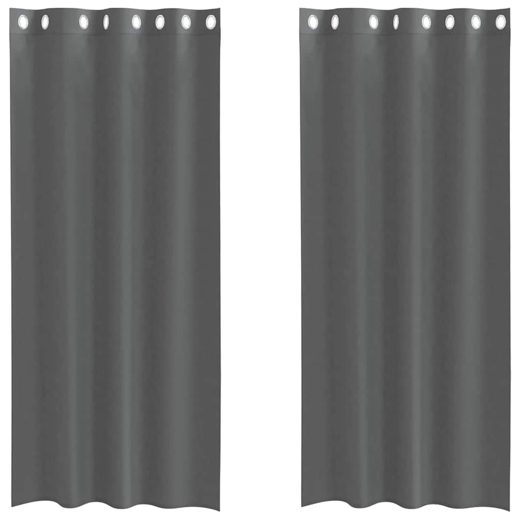 Tende Vidaxx voile con occhielli 2 pz 140x245 cm grigio scuro