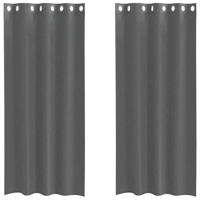 Tende Vidaxx voile con occhielli 2 pz 140x245 cm grigio scuro