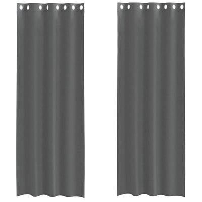 Tende Vidaxx voile con occhielli 2 pz 140x260 cm grigio scuro
