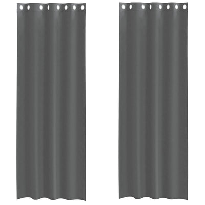 Tende Vidaxx voile con occhielli 2 pz 140x300 cm grigio scuro