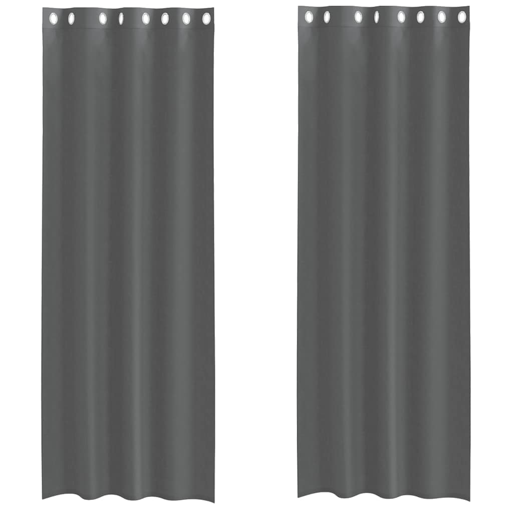 Tende Vidaxx voile con occhielli 2 pz 140x300 cm grigio scuro