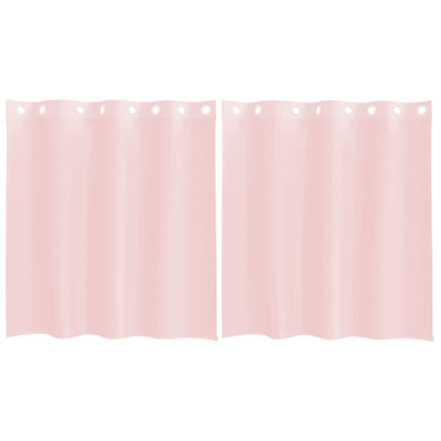Tende Vidaxx in voile con occhielli 2 pz 140x140 cm rosa chiaro