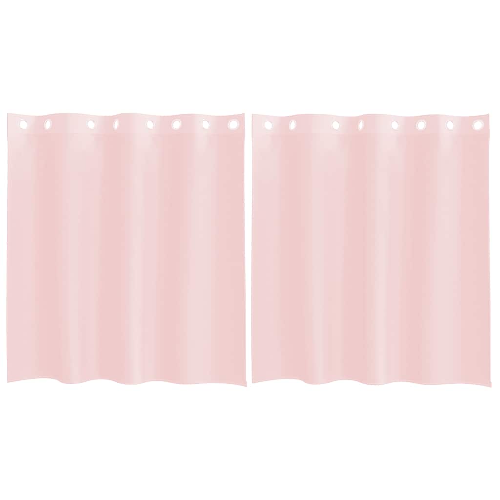 Tende Vidaxx in voile con occhielli 2 pz 140x140 cm rosa chiaro