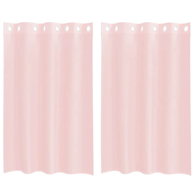 Tende Vidaxx in voile con occhielli 2 pz 140x175 cm rosa chiaro