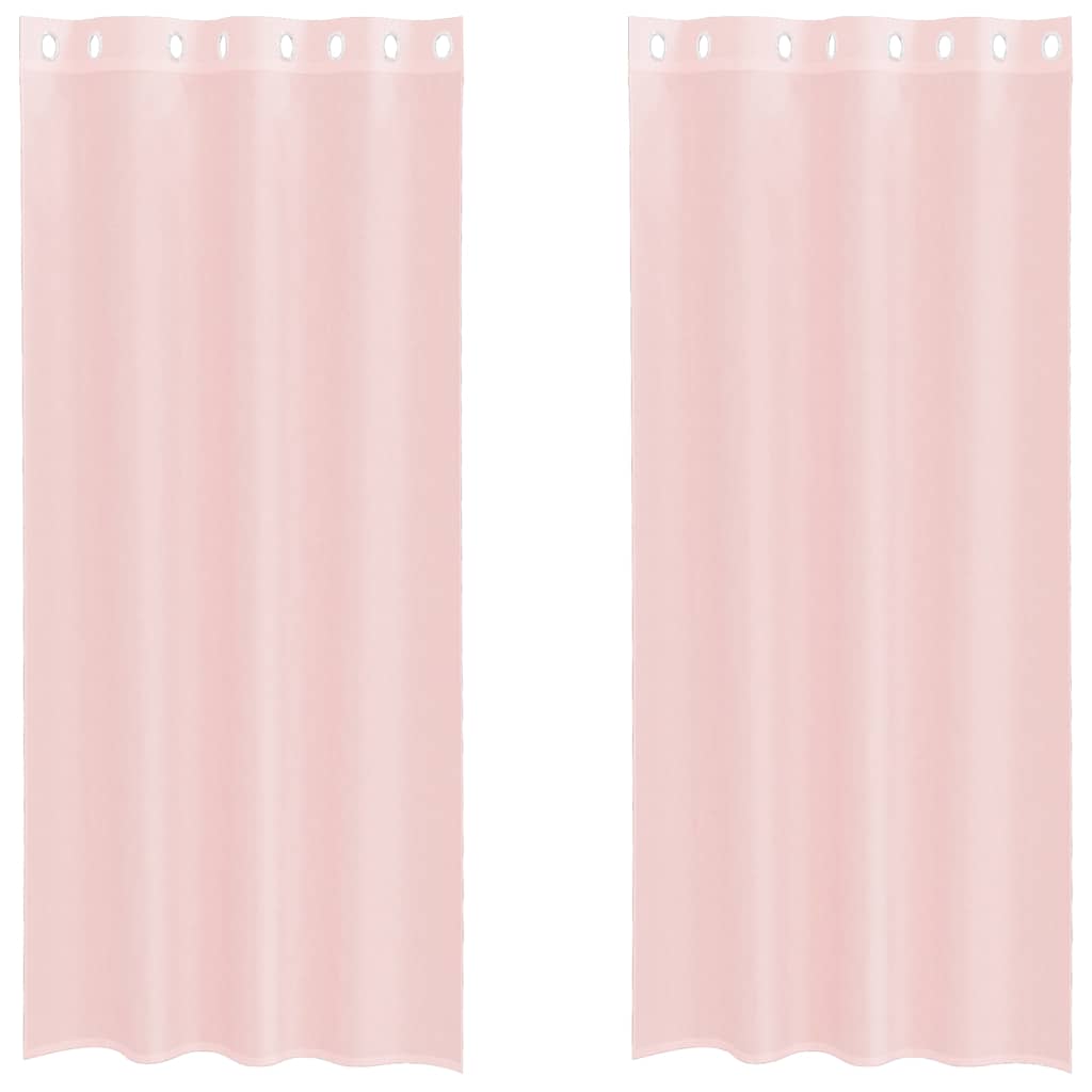 Tende Vidaxx voile con occhielli 2 pz 140x225 cm rosa chiaro