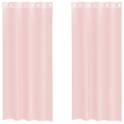 Tende Vidaxx voile con occhielli 2 pz 140x225 cm rosa chiaro