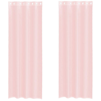 Tende Vidaxx voile con occhielli 2 pz 140x260 cm rosa chiaro