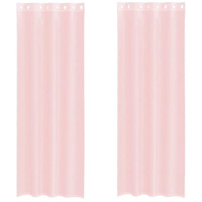 Tende Vidaxx in voile con occhielli 2 pz 140x300 cm rosa chiaro