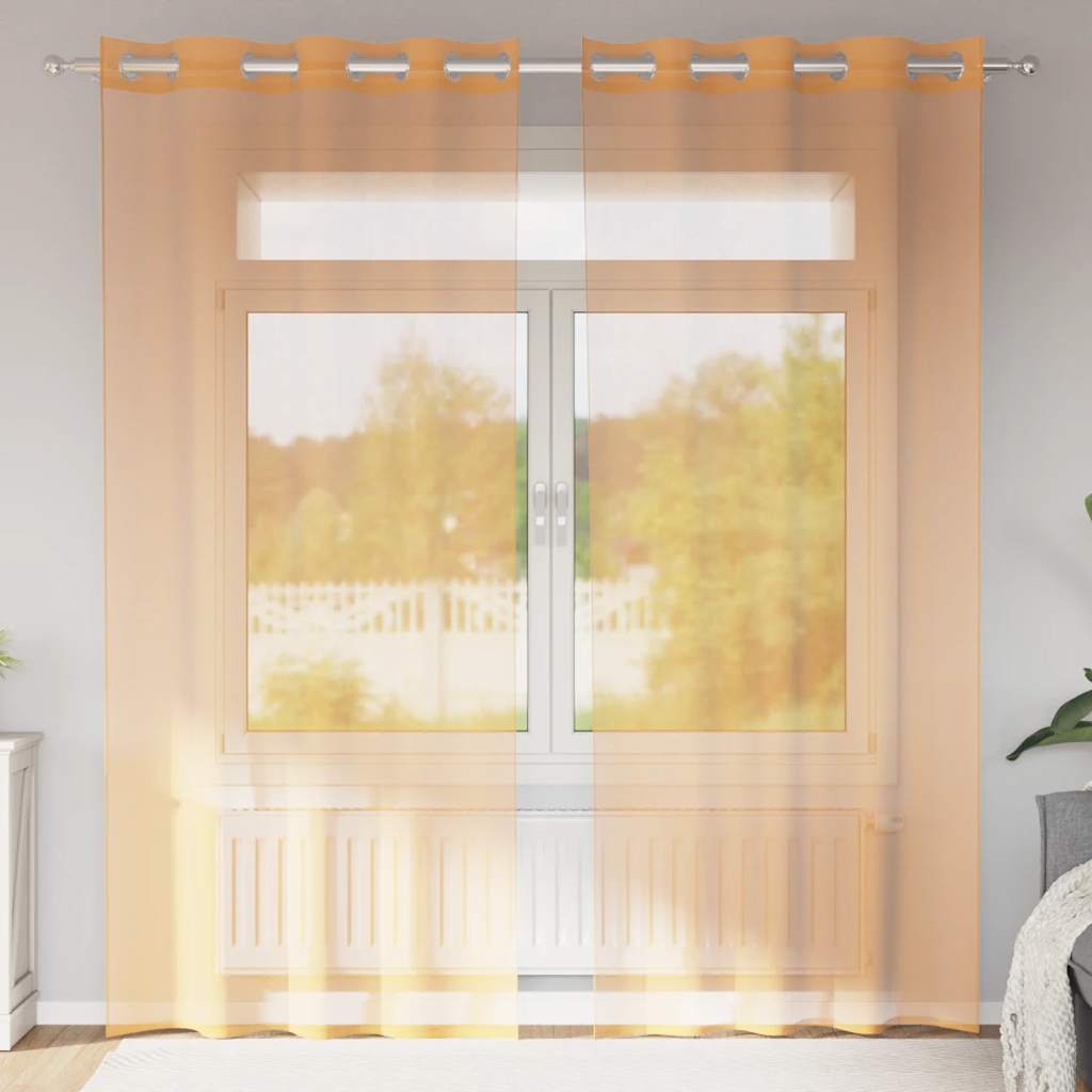 Tende Vidaxx con occhielli 2 pz 140x225 cm arancione