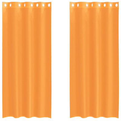 Tende Vidaxx voile con occhielli 2 pz 140x245 cm arancione