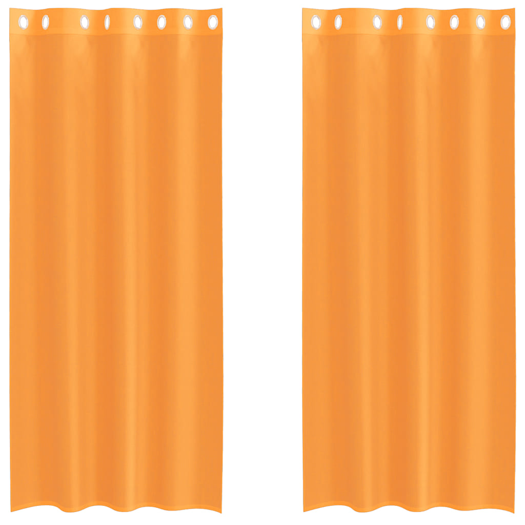 Tende Vidaxx voile con occhielli 2 pz 140x245 cm arancione