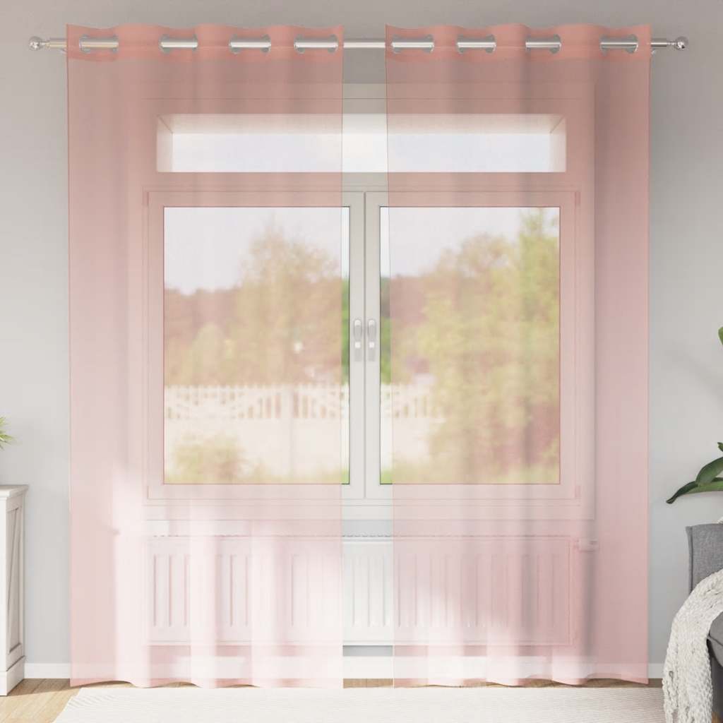 Tende Vidaxx con occhielli 2 pz 140x225 cm rosa