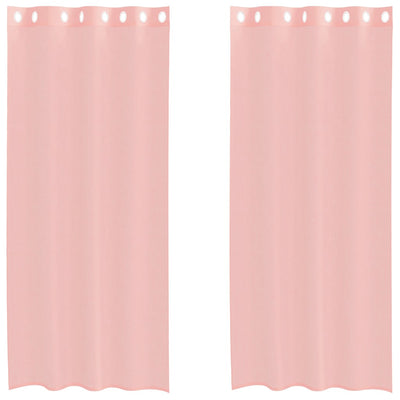 Tende Vidaxx voile con occhielli 2 pz 140x245 cm rosa