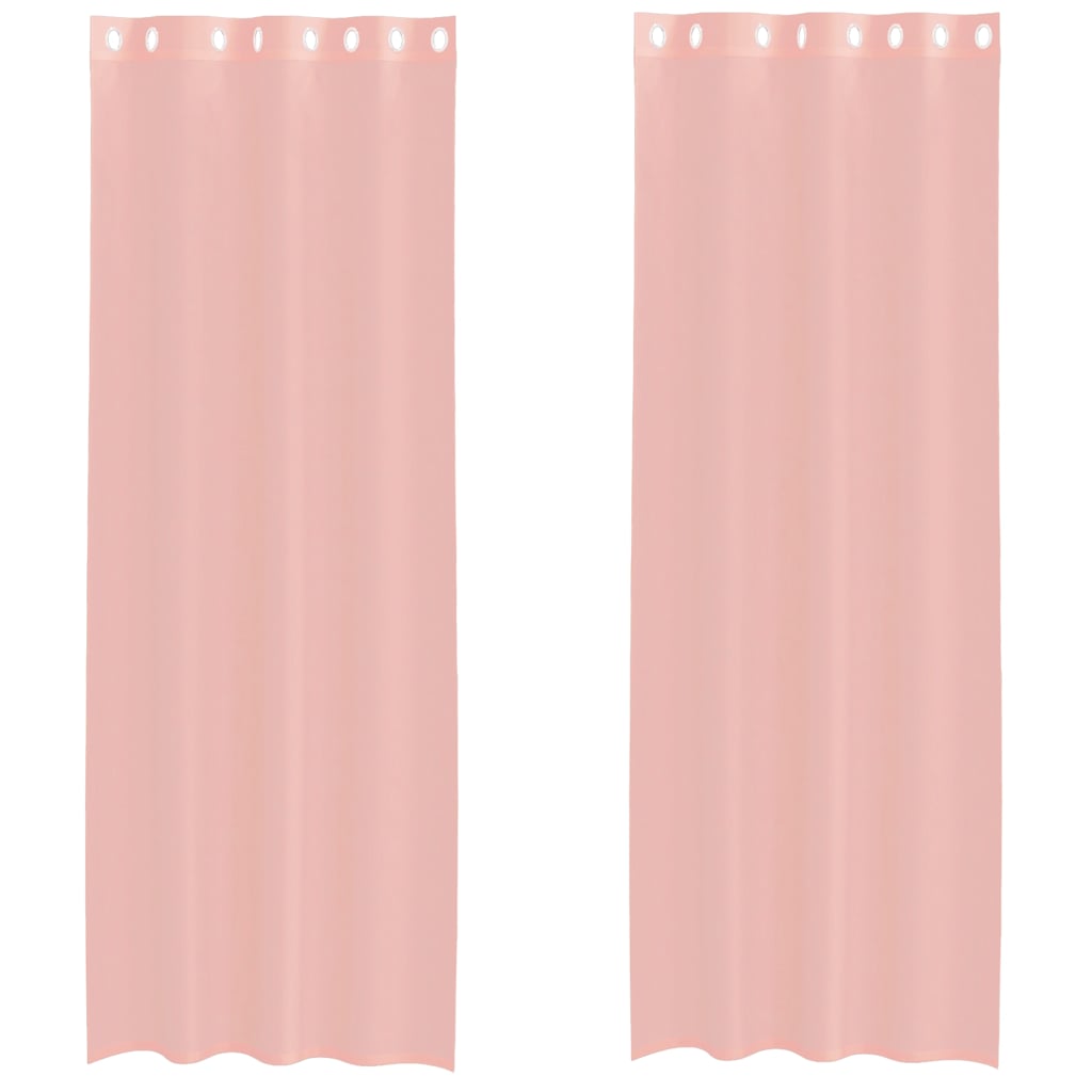 Tende Vidaxx voile con occhielli 2 pz 140x260 cm rosa
