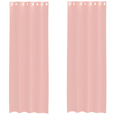 Tende Vidaxx voile con occhielli 2 pz 140x260 cm rosa