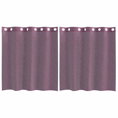 Vidaxx tende in voile con occhielli 2 pz viola 140x140 cm