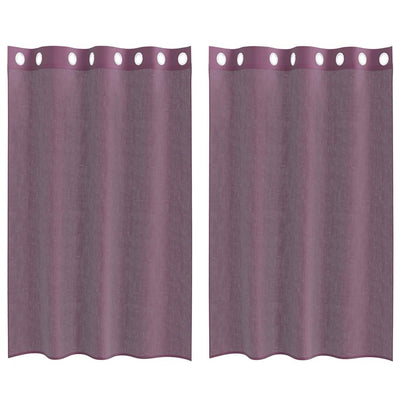 Tende Vidaxx voile con occhielli 2 pz 140x175 cm viola