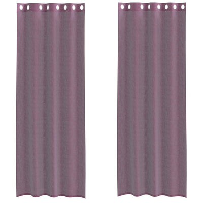 Tende Vidaxx voile con occhielli 2 pz 140x300 cm viola