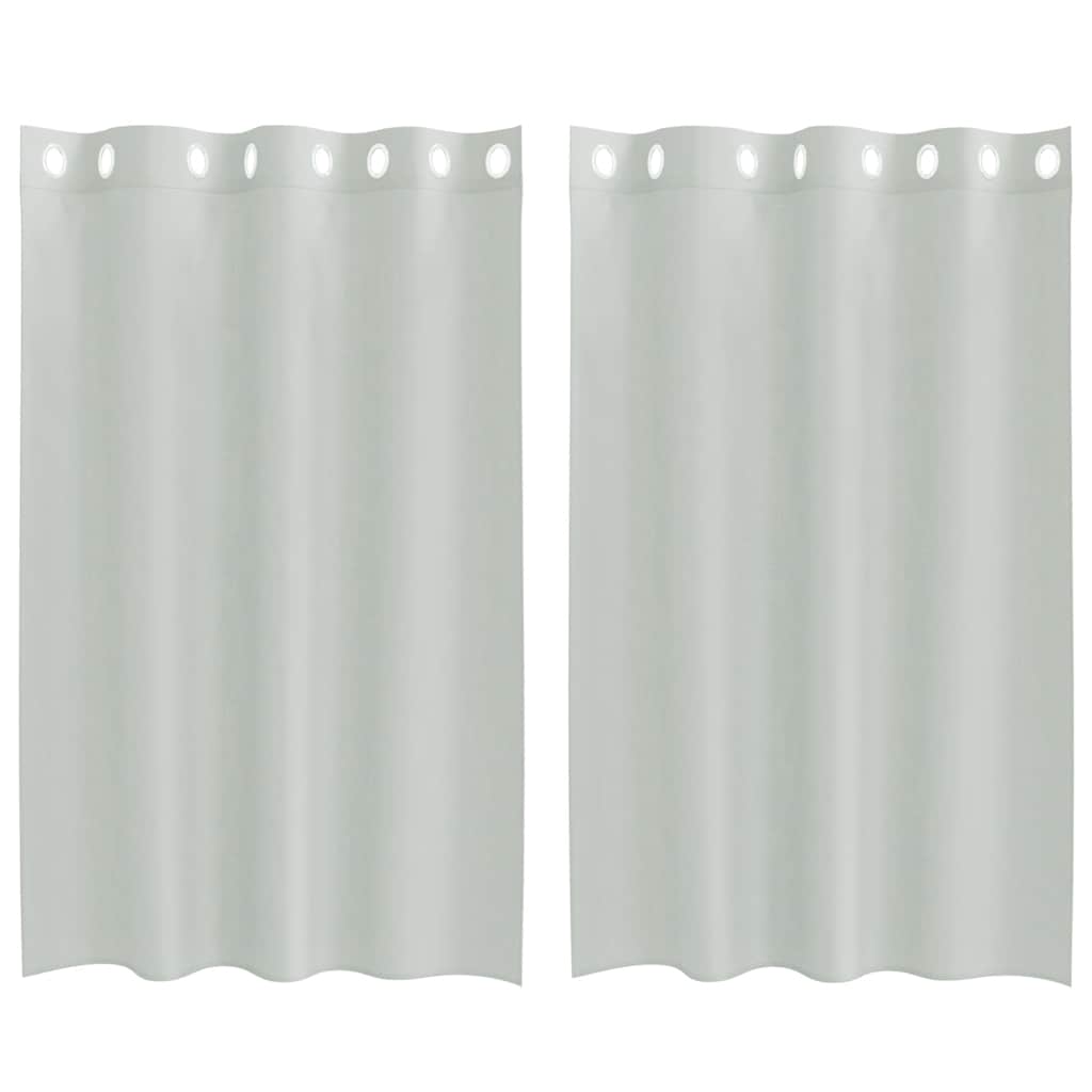 Tende Vidaxx voile con occhielli 2 pz 140x175 cm grigio chiaro