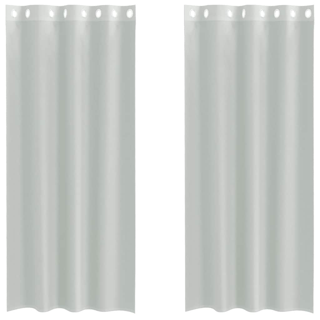 Tende Vidaxx voile con occhielli 2 pz 140x245 cm grigio chiaro