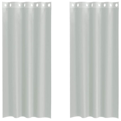 Tende Vidaxx voile con occhielli 2 pz 140x245 cm grigio chiaro