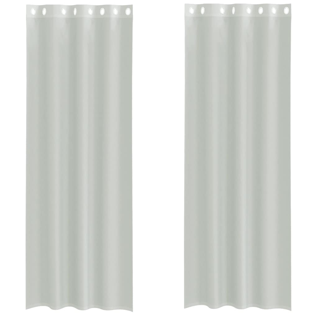 Tende Vidaxx voile con occhielli 2 pz 140x300 cm grigio chiaro