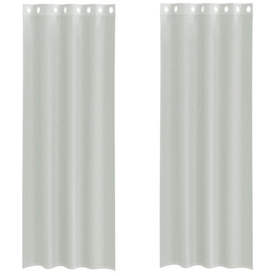 Tende Vidaxx voile con occhielli 2 pz 140x300 cm grigio chiaro