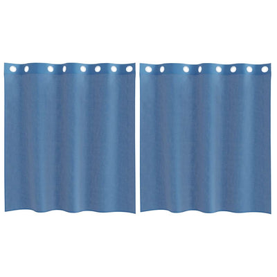 Vidaxl tende in voile con occhielli 2 pz blu reale
