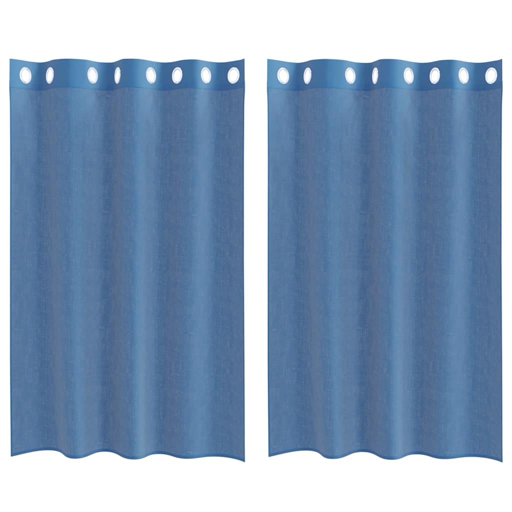 Vidaxl tende in voile con occhielli 2 pz blu reale