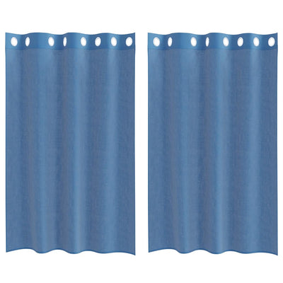 Vidaxl tende in voile con occhielli 2 pz blu reale