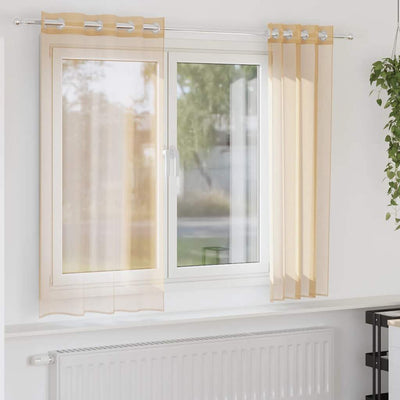Vidaxl tende voile con occhielli 2 pz sabbia