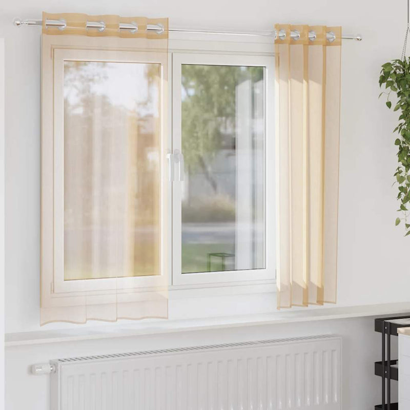 Vidaxl tende voile con occhielli 2 pz sabbia