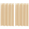 Vidaxl cortinas voile con ojales 2uds arena