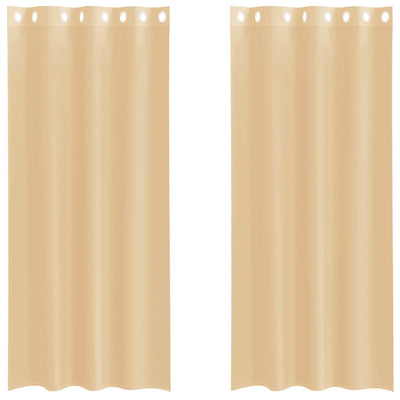 Vidaxl tende voile con occhielli 2 pz sabbia