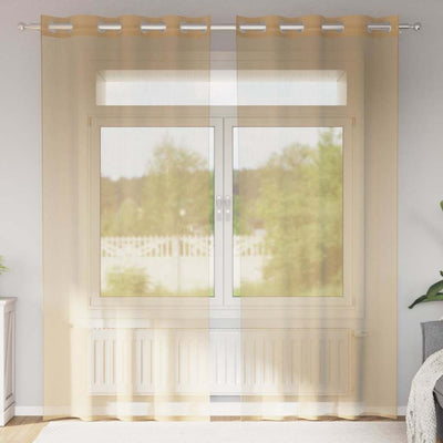 Vidaxl tende voile con occhielli 2 pz sabbia