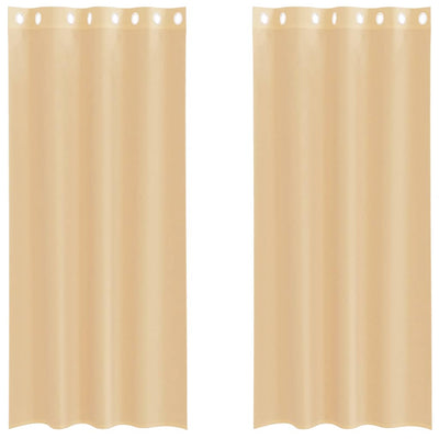 Vidaxl tende voile con occhielli 2 pz sabbia