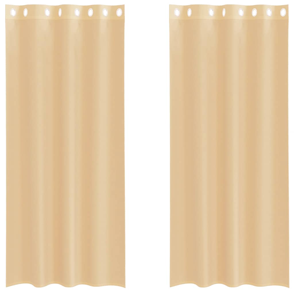 Vidaxl tende voile con occhielli 2 pz sabbia