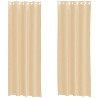 Vidaxl tende voile con occhielli 2 pz sabbia