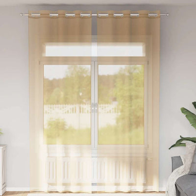 Vidaxl tende voile con occhielli 2 pz sabbia