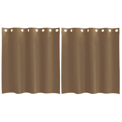Tende Vidaxl voile con occhielli 2 pz marrone chiaro