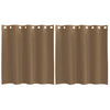 Tende Vidaxl voile con occhielli 2 pz marrone chiaro