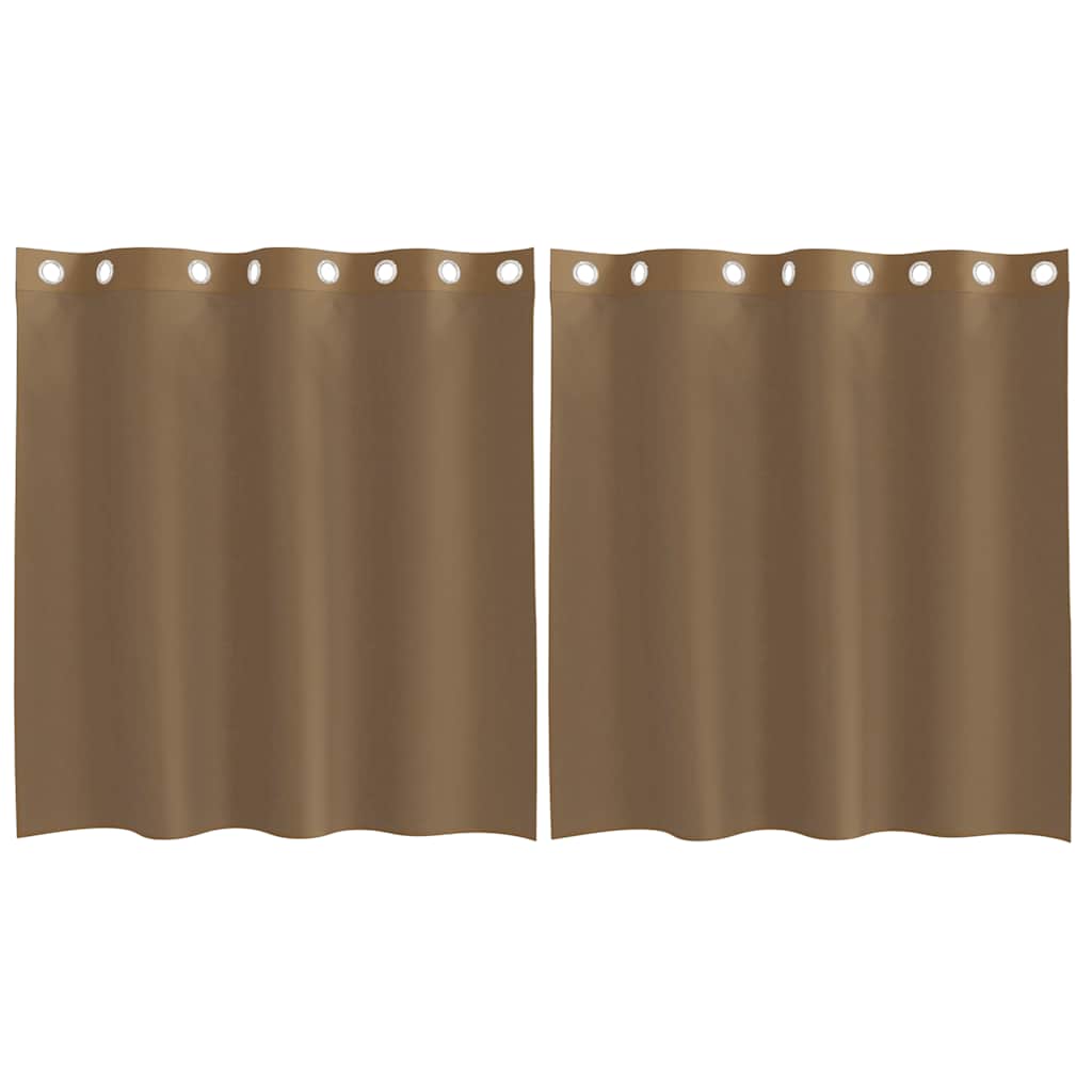 Tende Vidaxl voile con occhielli 2 pz marrone chiaro