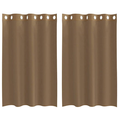 Tende Vidaxl voile con occhielli 2 pz marrone chiaro